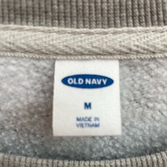 NWOT Old Navy Grey Leopard Print Crewneck Sweatshirt, Gray Animal Print - Picture 4 of 4